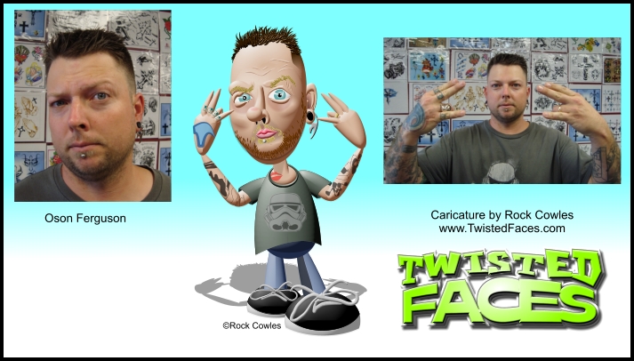 3D Caricature of Oson Ferguson by Rock Cowles